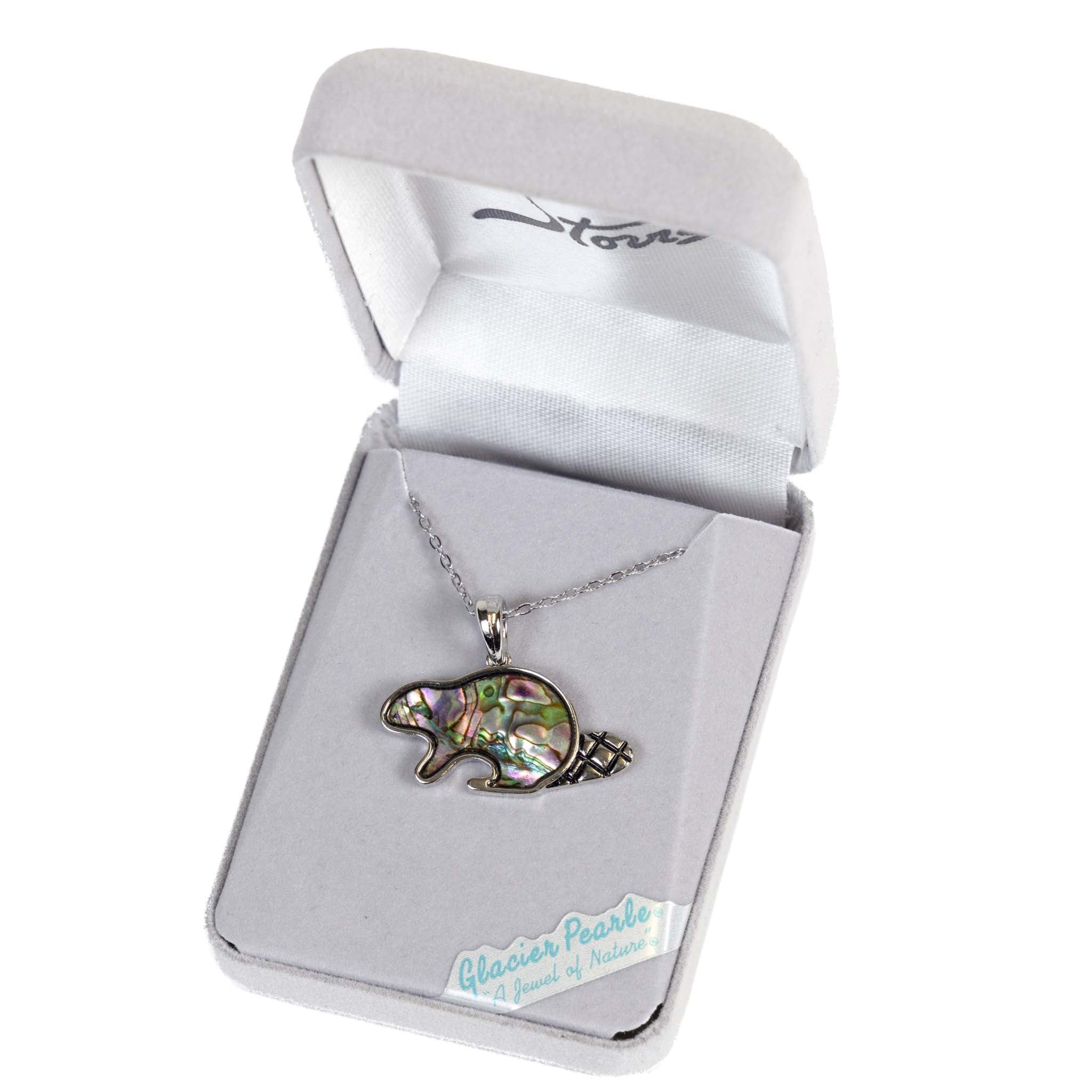 Glacier Pearle Abalone Beaver Necklace